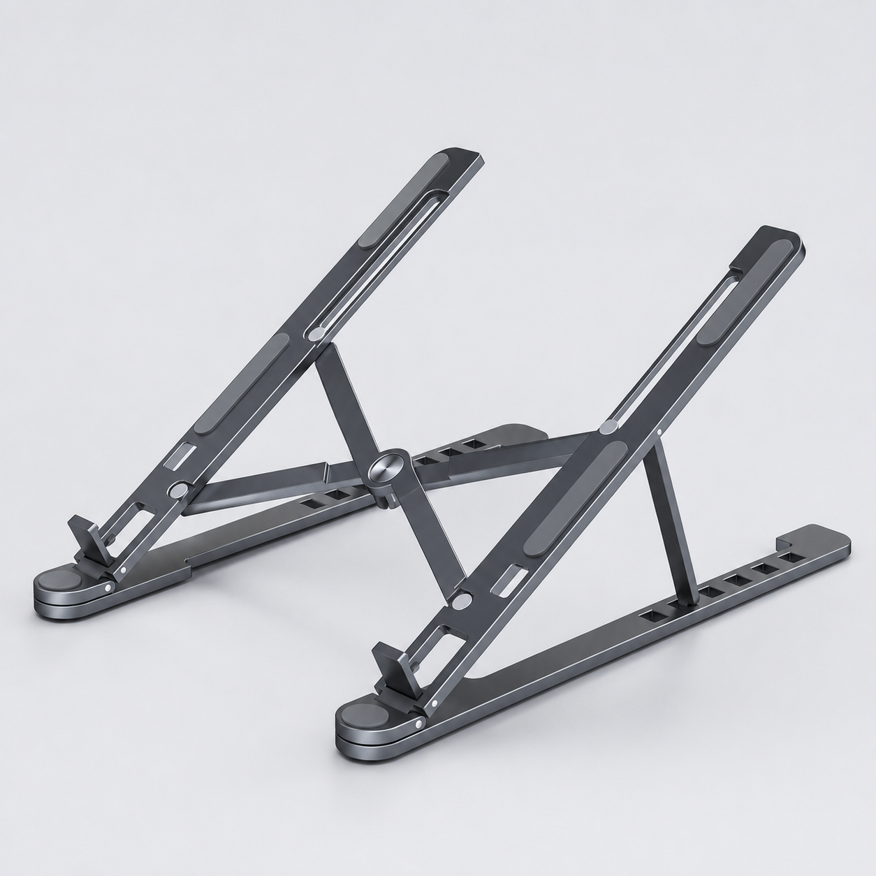 Adjustable Aluminum Laptop Stand – Foldable Ergonomic Desk Riser for Laptops & Tablets