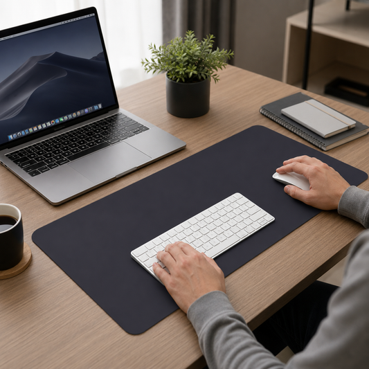 Minimalist Extended Desk Mat | Non-Slip Laptop & Mouse Pad