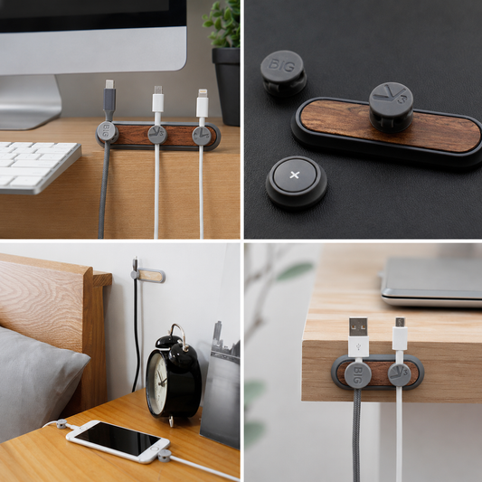 Magnetic Cable Organizer Clips – Desktop Cord Holders
