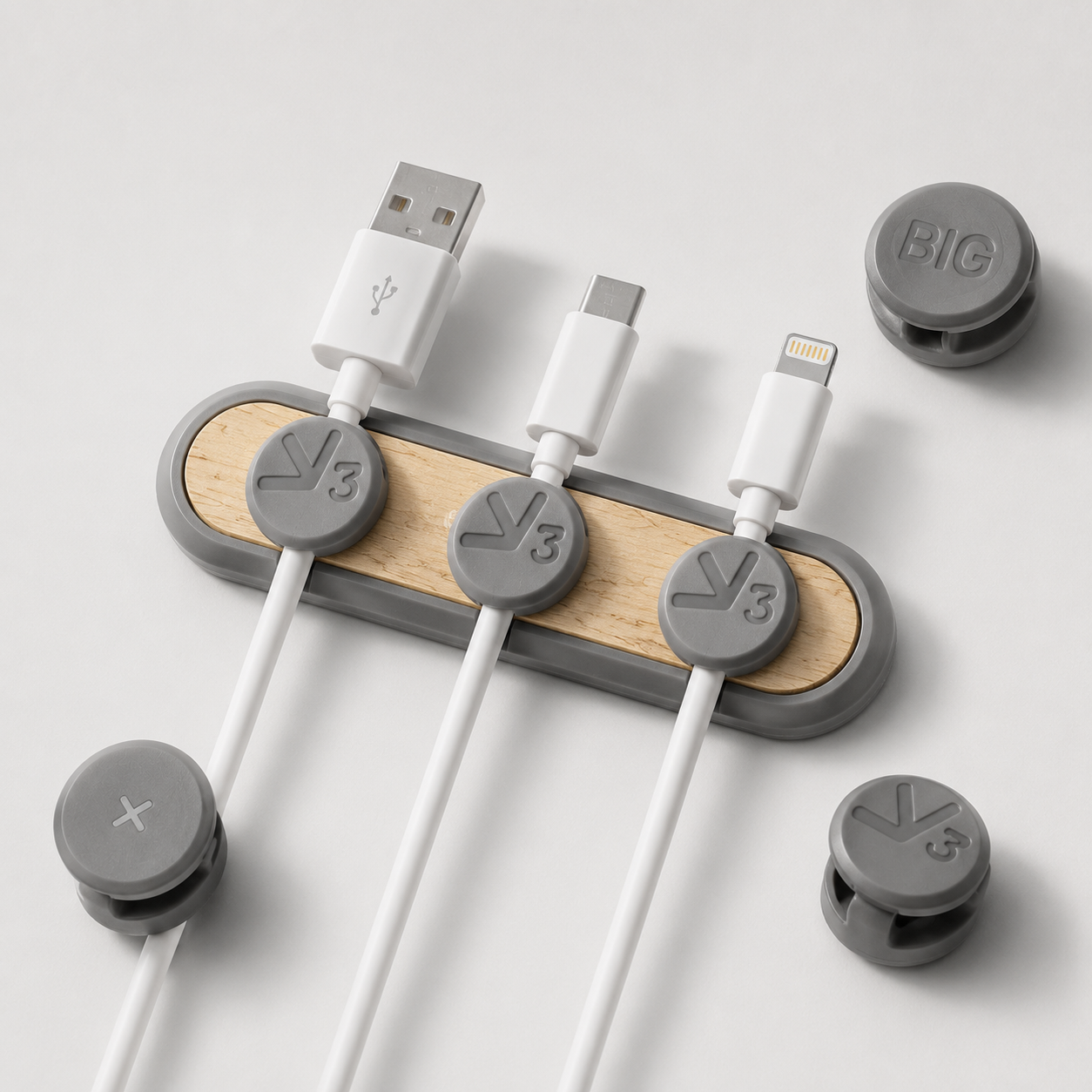 Magnetic Cable Organizer Clips – Desktop Cord Holders