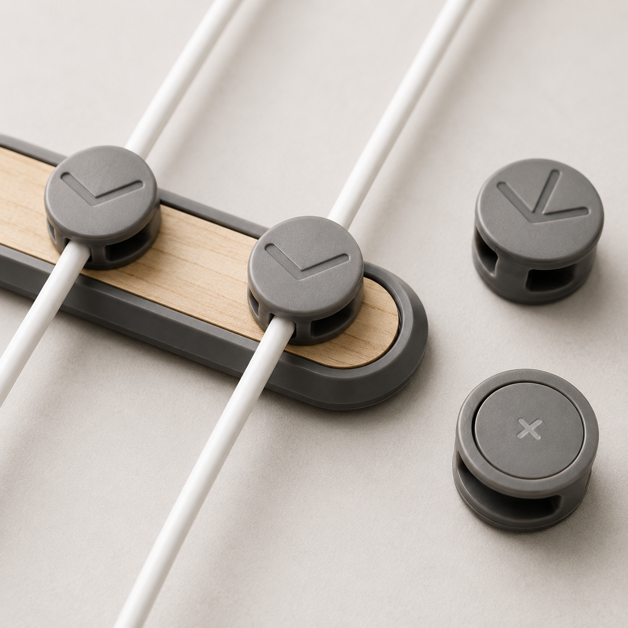 Magnetic Cable Organizer Clips – Desktop Cord Holders