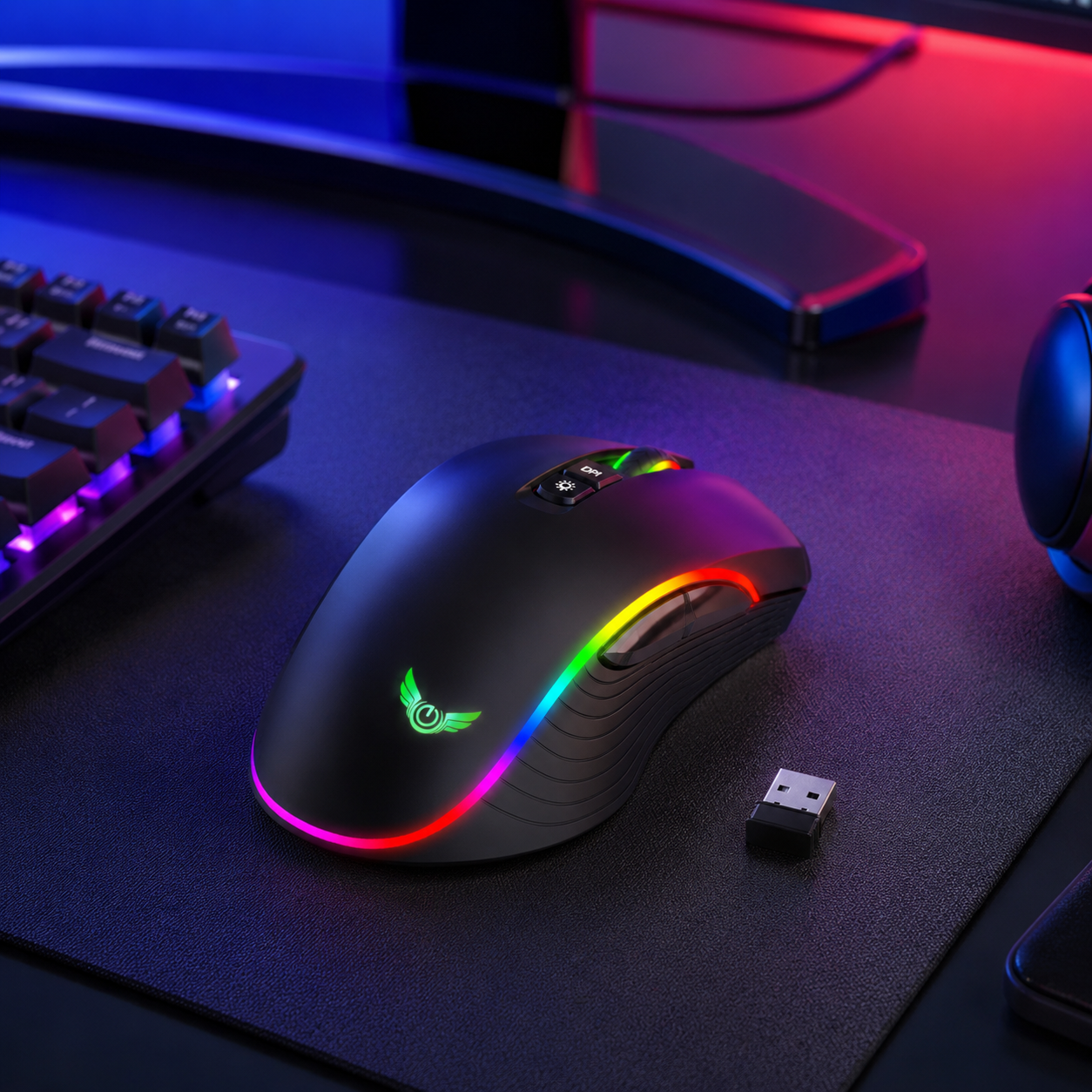 Rechargeable RGB Wireless Gaming Mouse