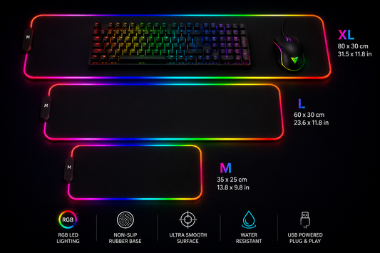 RGB LED Gaming Mouse Pad – Extended XXL Desk Mat