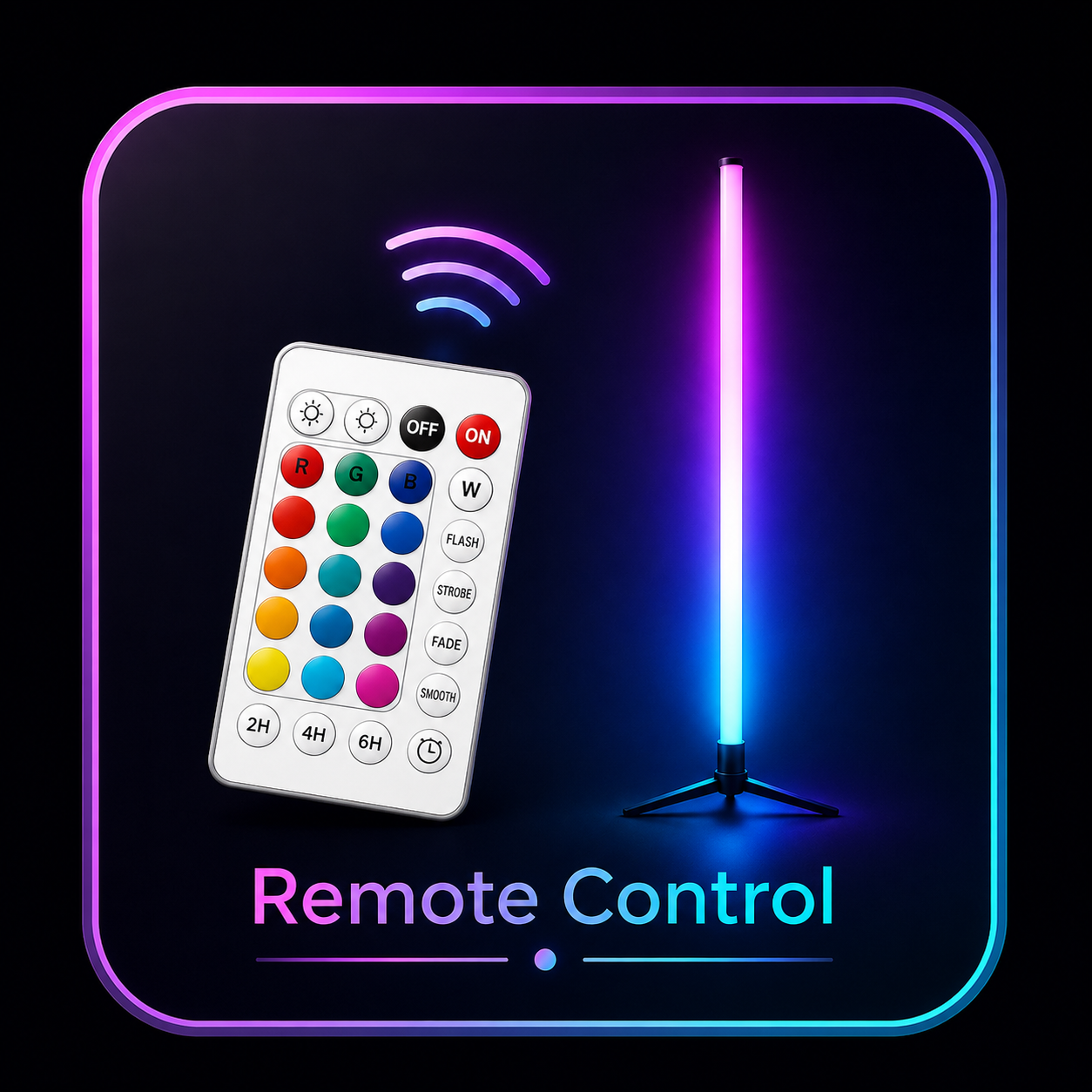 RGB LED Corner Floor Lamp