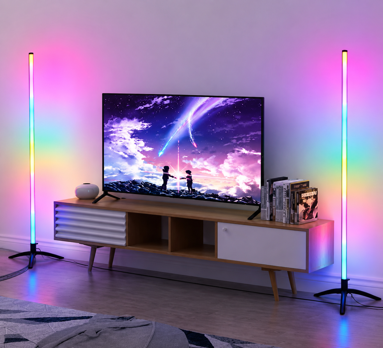 RGB LED Corner Floor Lamp