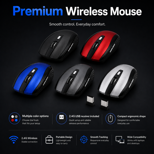 Slim Wireless Office Mouse