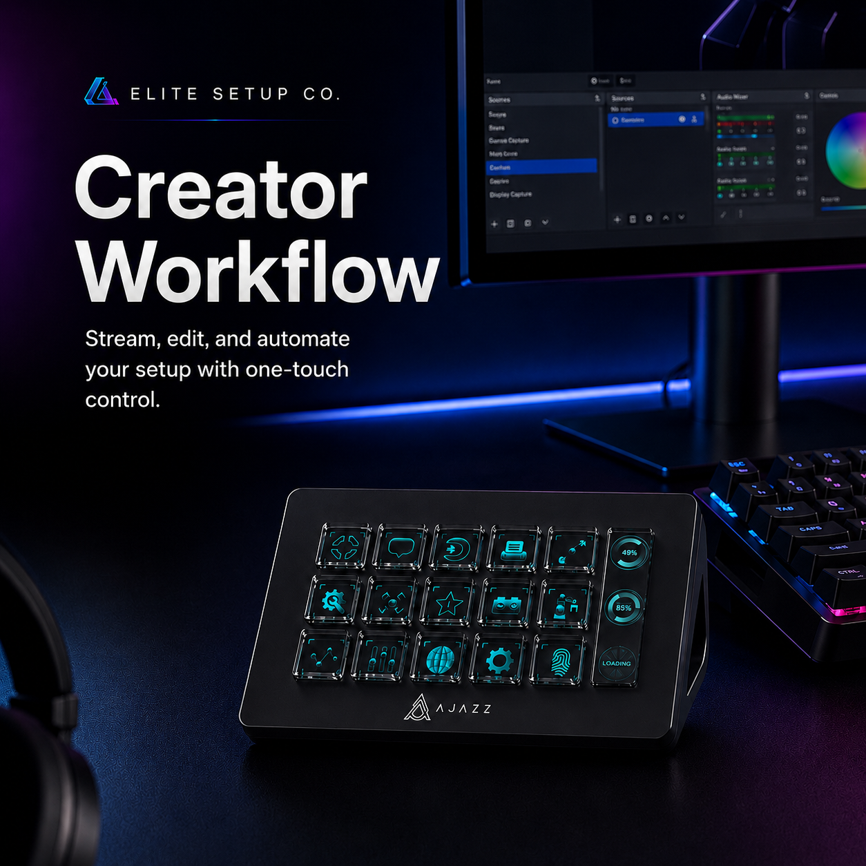 AJAZZ AKP153E 15-Key Programmable Macro Pad